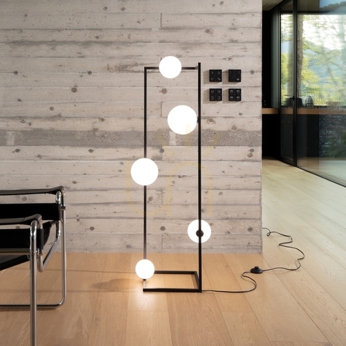 Verifica Lampadar Ideallux Angolo PT5 alamă sticlă 5xG9 118 cm 284354