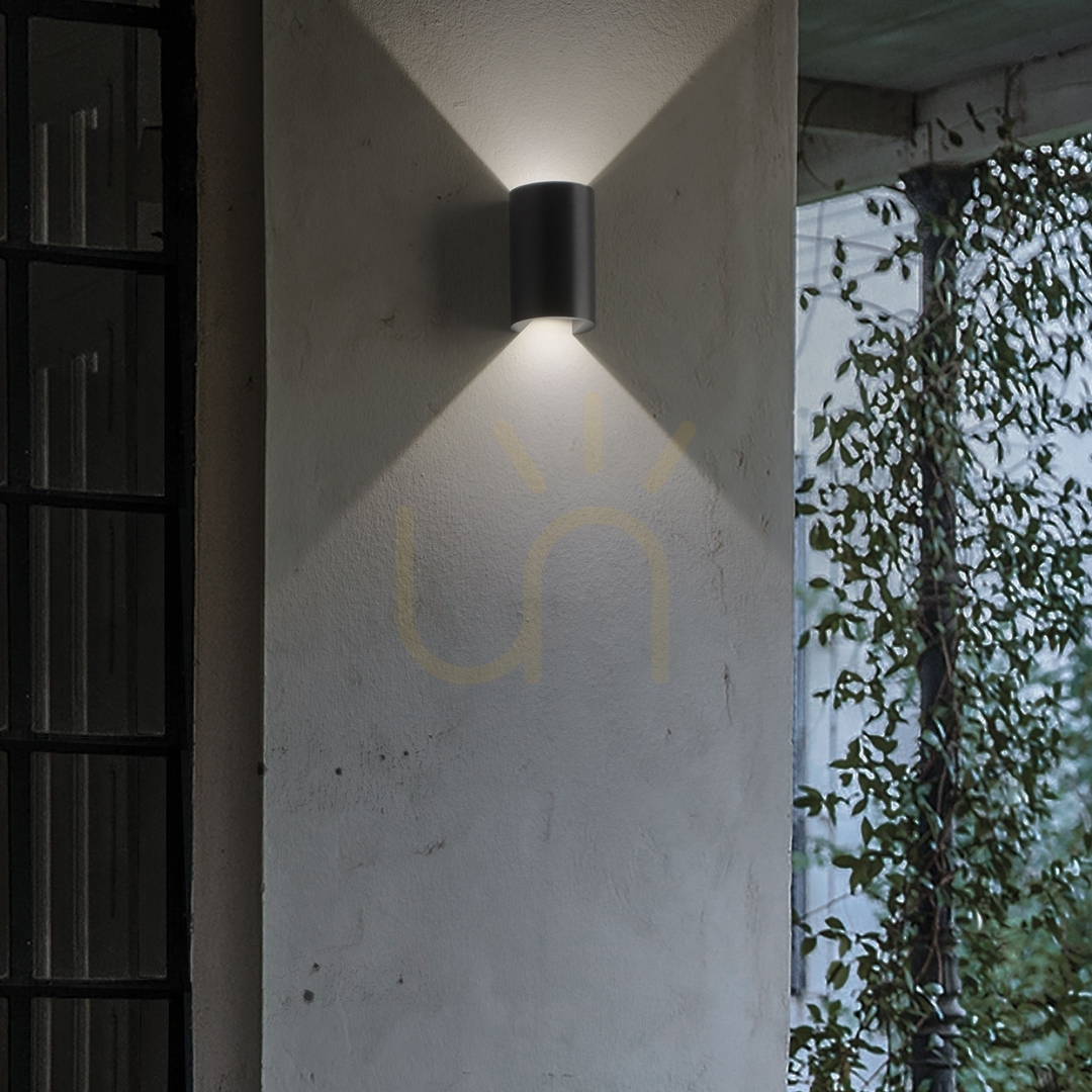 Vedere Aplică exterior LED Ideallux APOLLO negru aluminiu 6W 137391 Aplică exterior LED Ideallux APOLLO negru aluminiu 6W 137391