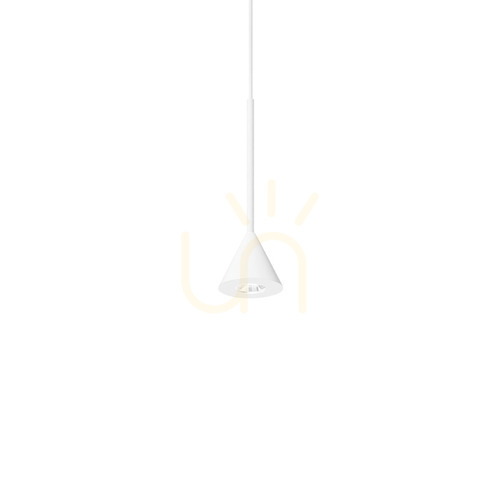 Verifica Lampă suspendată Ideallux Archimede Cono alb LED 4W Ø9 cm 310596