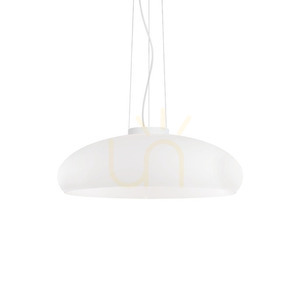 Lampă suspendată Ideallux ARIA SP1 albă sticlă 49,5 cm E27 059679 small 0