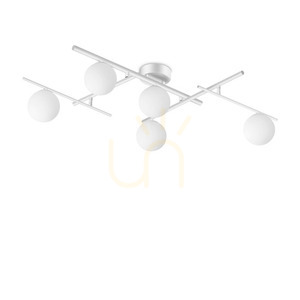 Plafon Ideallux ATLAS PL5 BIANCO alb 5xG9 metal sticlă 328225 small 0