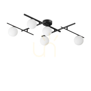 Plafon Ideallux Atlas PL5 negru 5xG9 metal sticlă 328218 small 0