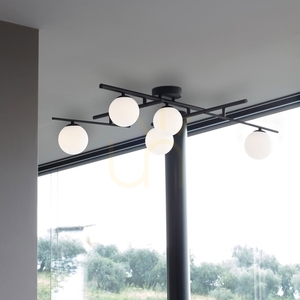 Plafonieră Ideallux ATLAS PL5 aurie 5xG9 metal sticlă 106 cm 311364 small 1