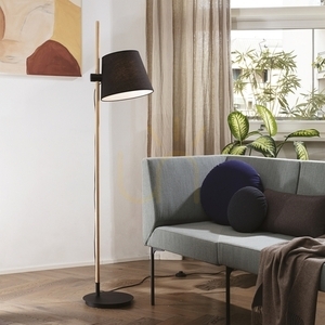 Lampă pe picior Ideallux AXEL PT1 BIANCO albă lemn textil E27 168 cm 272245 small 1