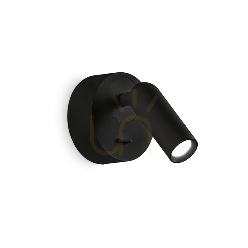 Verifica Aplică perete LED Ideallux Bean AP Round negru 3W metal sticlă 260617