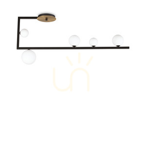 Plafoniera Ideallux BIRDS PL5 neagră 5xG9 metal sticlă 273631 small 0