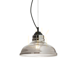 Lampă suspendată Ideallux Bistro SP1 Plate Fume 28 cm E27 negru 112343 small 0