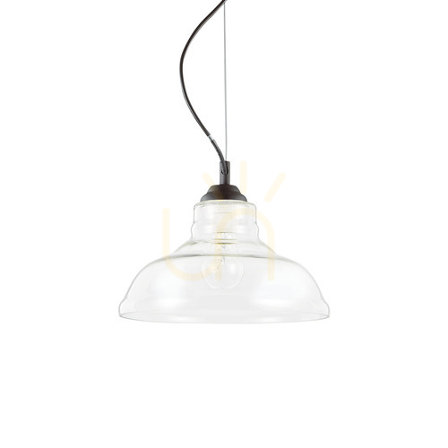Verifica Lampă suspendată Ideallux Bistro SP1 Plate transparentă sticlă 28 cm 112336