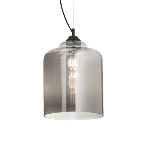 Verifica Lampă suspendată Ideallux Bistro SP1 Square Fume sticlă fumurie 24 cm 112312