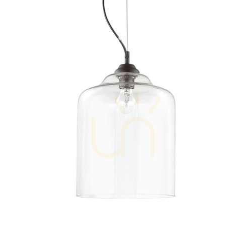 Verifica Lampă suspendată Ideallux Bistro SP1 Square transparentă sticlă 24 cm 112305