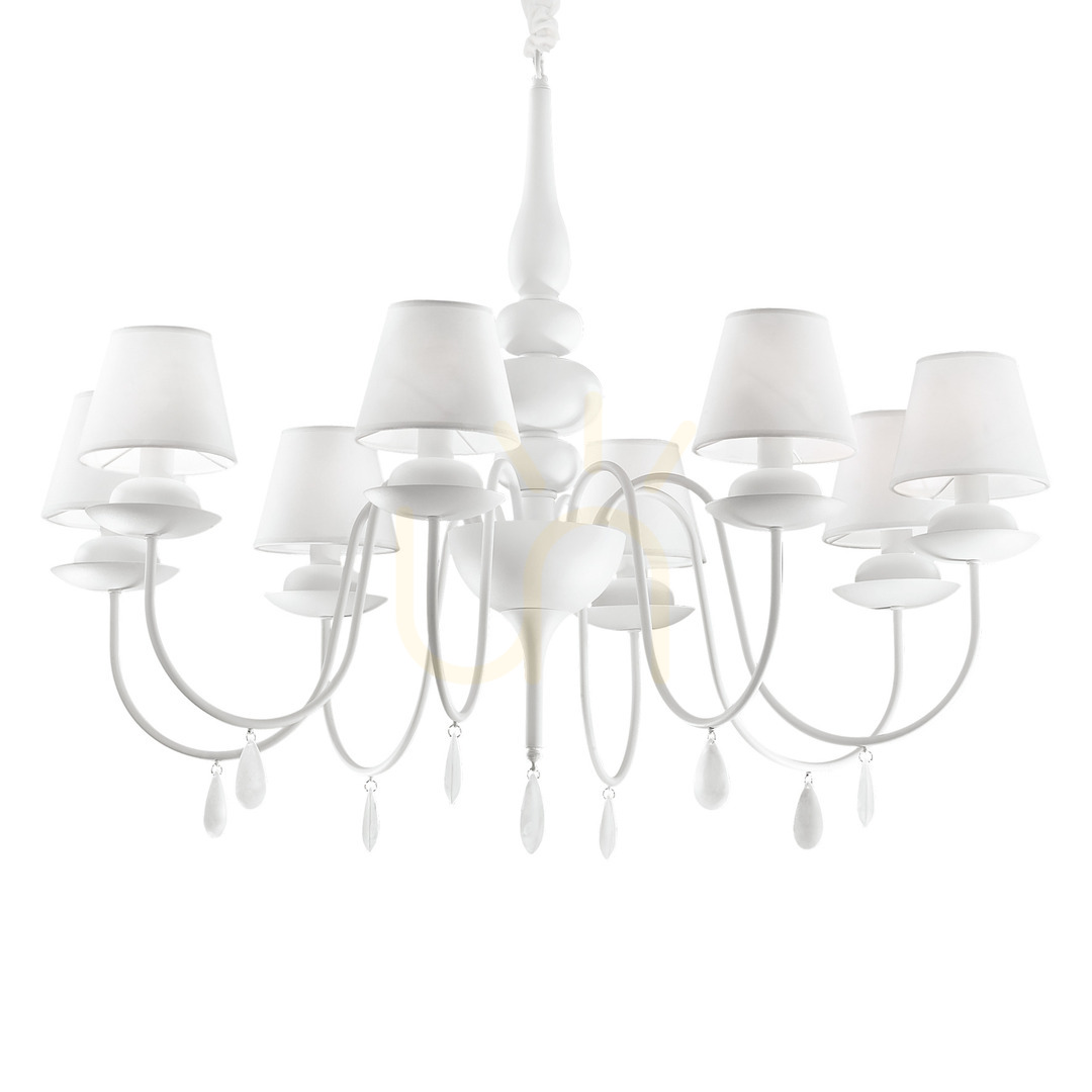 Verifica Lampă suspendată Ideallux BLANCHE SP8 BIANCO albă 8xE14 92 cm 035574 Lampă suspendată Ideallux BLANCHE SP8 BIANCO albă 8xE14 92 cm 035574