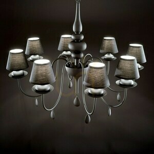 Lampă suspendată Ideallux BLANCHE SP8 NERO neagră 8xE14 Ø92 cm 111896 small 3