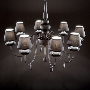 Lampă suspendată Ideallux BLANCHE SP8 NERO neagră 8xE14 Ø92 cm 111896 small 4