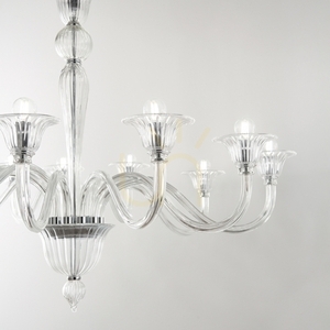 Lampă suspendată Ideallux BRIGITTA SP12 Ambra sticlă aurie Ø120 cm 199405 small 3