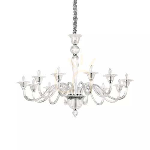 Verifica Lustră suspendată Ideallux BRIGITTA SP12 transparentă sticlă 12xE14 120 cm 199375