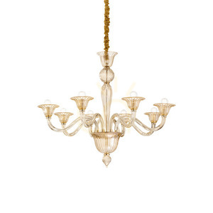 Lustră suspendată Ideallux BRIGITTA SP8 AMBRA sticlă chihlimbar 89 cm 199412 small 0