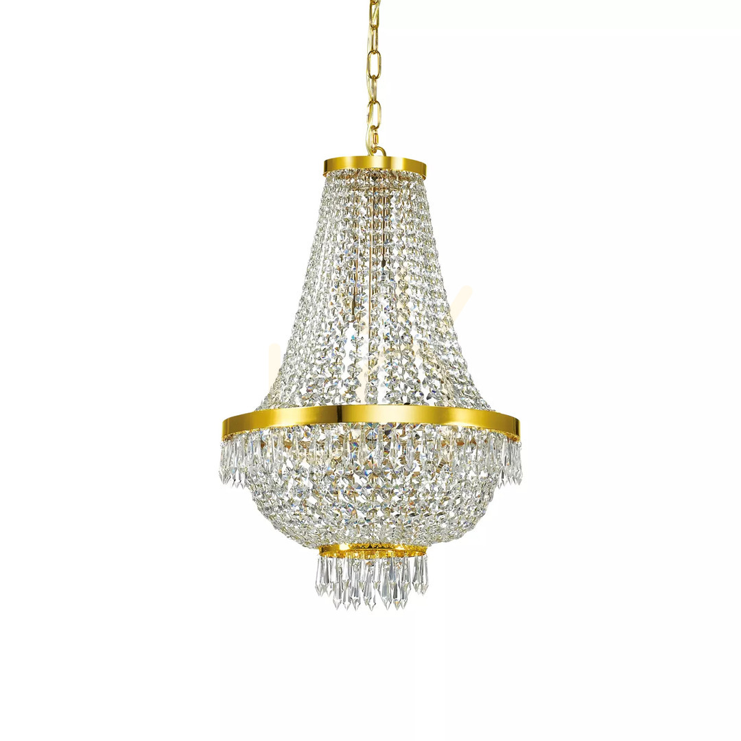 Vedere Pendul Ideallux CAESAR SP9 ORO auriu 9xG9 cristal 45 cm 114736 Pendul Ideallux CAESAR SP9 ORO auriu 9xG9 cristal 45 cm 114736