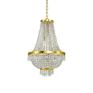 Pendul Ideallux CAESAR SP9 ORO auriu 9xG9 cristal 45 cm 114736 0 Pendul Ideallux CAESAR SP9 ORO auriu 9xG9 cristal 45 cm 114736 small 0