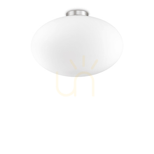 Verifica Plafonieră Ideallux CANDY PL1 D40 albă sticlă 40 cm E27 086781