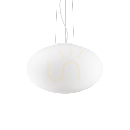 Verifica Lampă suspendată Ideallux CANDY SP1 D50 albă din sticlă 50 cm 086743