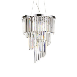 Lustră suspendată Ideallux Carlton SP12 Cromo crom cristal 50 cm E14 166247 small 0