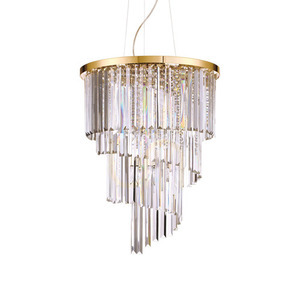 Lampă suspendată Ideallux Carlton SP12 ORO aurie cristal 50 cm 213521 small 0