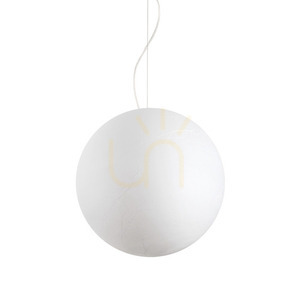Lampă suspendată Ideallux CARTA SP1 D50 albă polistiren E27 226040 small 0