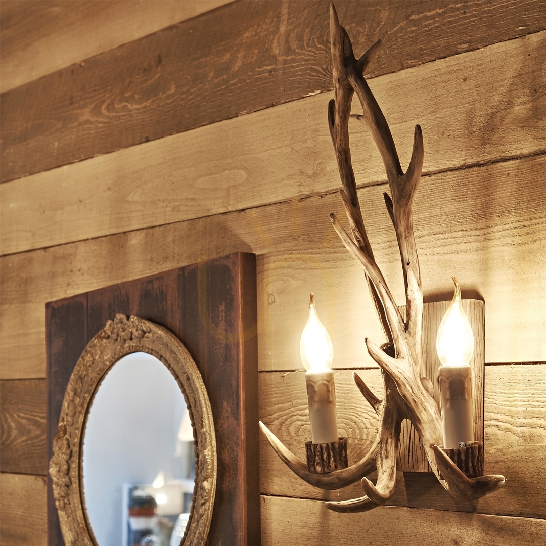 previzualizare Aplică de perete Ideallux Chalet AP2 bej 2xE14 rășină 115511 Aplică de perete Ideallux Chalet AP2 bej 2xE14 rășină 115511