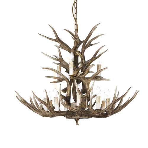 Verifica Lampă suspendată Ideallux Chalet SP12 bej 12xE14 Ø100 cm 113975