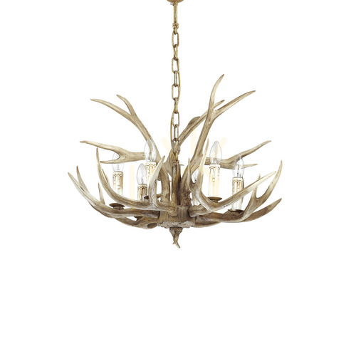Verifica Lampă suspendată Ideallux Chalet SP6 bej 6xE14 diametru 67 cm 115498