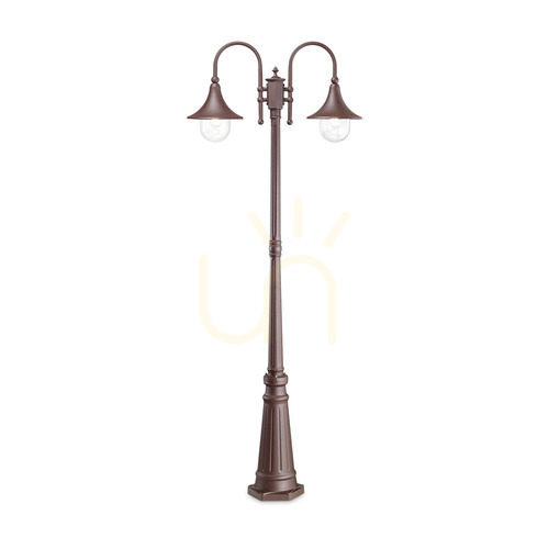 Verifica Lampadar exterior Ideallux CIMA PT2 Coffee maro E27 2x52W 216 cm 246840