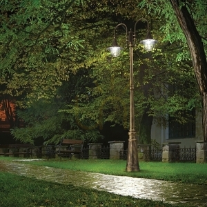 Lampă exterior pe picior Ideallux CIMA PT2 negru 216 cm E27 2x52W 024097 small 1