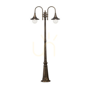 Lampă exterior pe picior Ideallux CIMA PT2 negru 216 cm E27 2x52W 024097 small 0