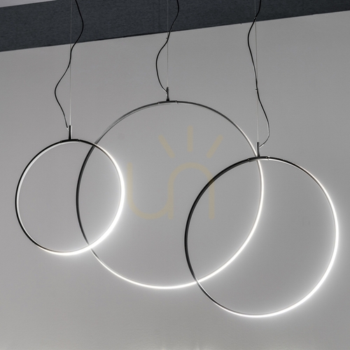 Verifica Lustră suspendată LED Ideallux Circus SP D60 neagră 60 cm 291376