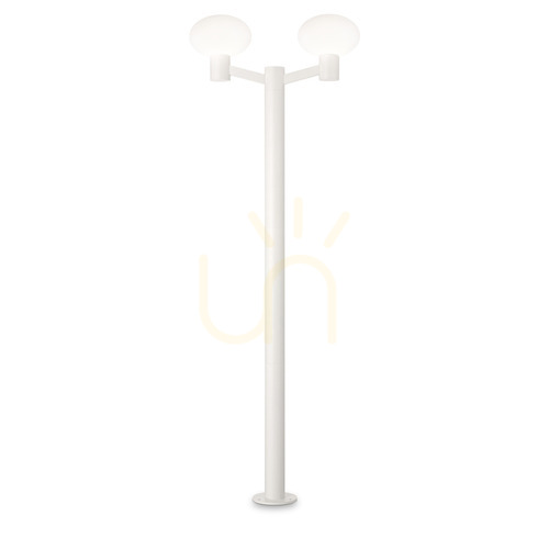 Verifica Lampă de exterior pe picior Ideallux CLIO MPT2 alb E27 2x42W 197 cm 249506