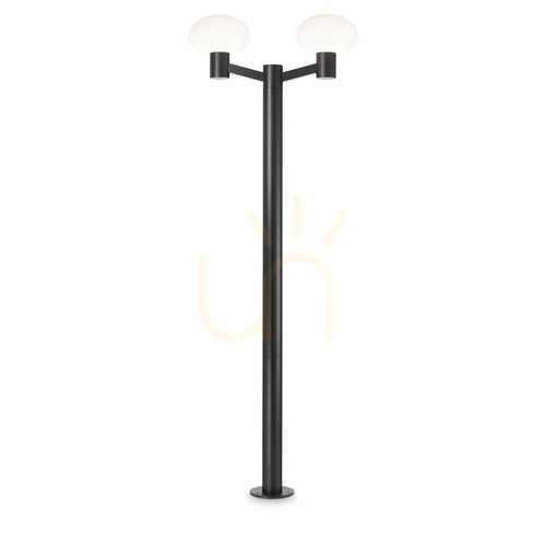 Verifica Lampadar exterior Ideallux CLIO MPT2 negru aluminiu 197 cm E27 2x42W 249520