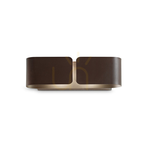 Verifica Aplică perete Ideallux CLIP AP2 Small Coffee maro metal E27 2x60W 187365