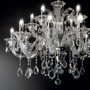 Candelabru suspendat Ideal Lux COLOSSAL 114170 transparent cristal sticlă 15xE14 95 cm small 3