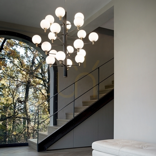 Verifica Lampă suspendată Ideallux Copernico SP12 Nero neagră 12xG9 Ø71 cm 197319