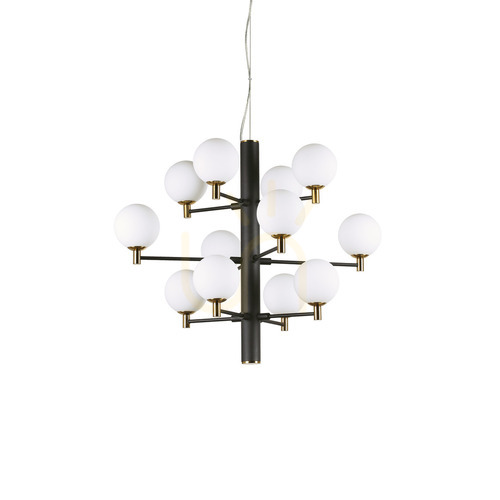 Verifica Lampă suspendată Ideallux Copernico SP12 Nero neagră 12xG9 Ø71 cm 197319