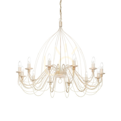 Verifica Lustră suspendată Ideallux CORTE SP12 BIANCO albă 12xE14 Ø95 cm 097664