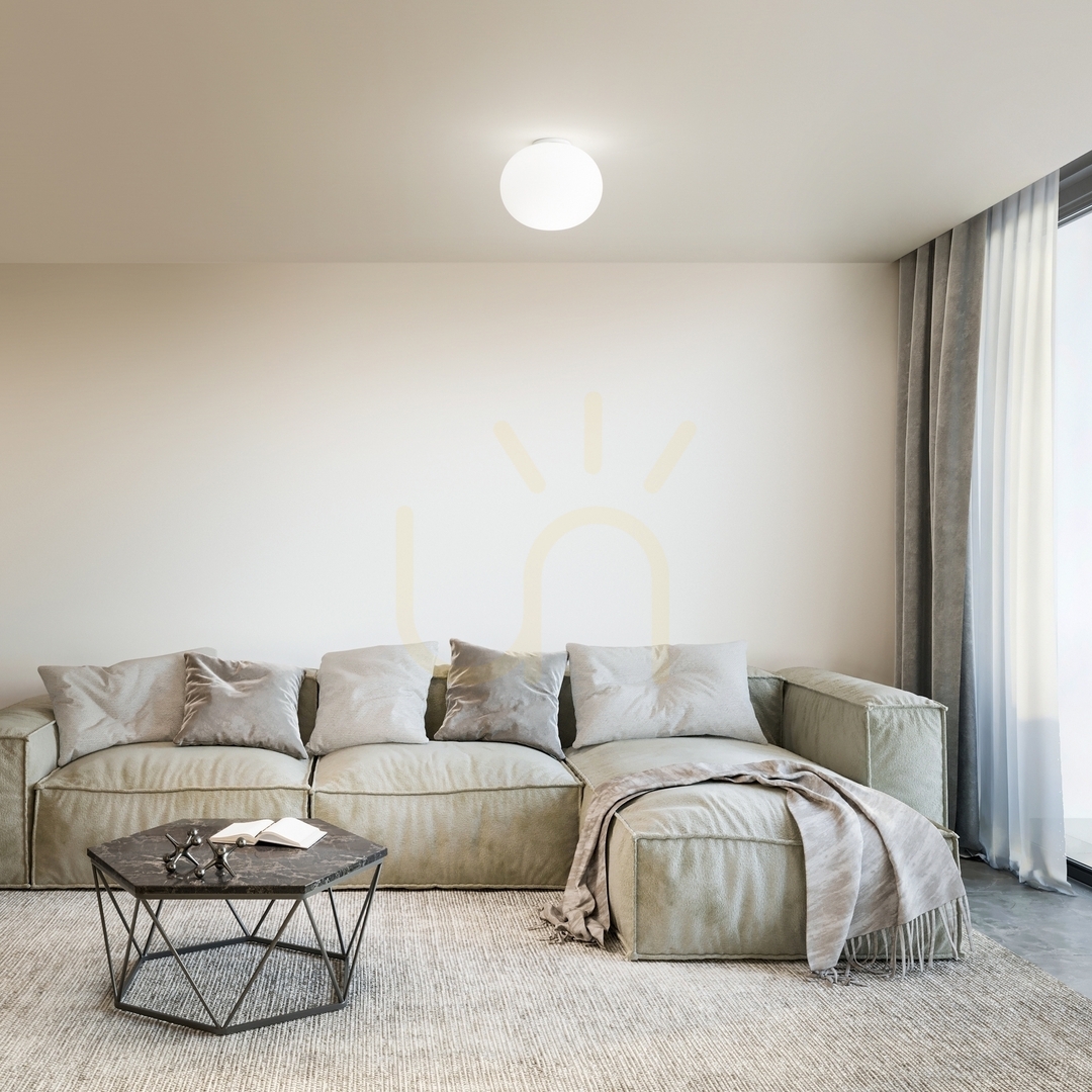 Vedere Plafonieră Ideallux COTTON PL1 D30 albă E27 30 cm 297743 Plafonieră Ideallux COTTON PL1 D30 albă E27 30 cm 297743