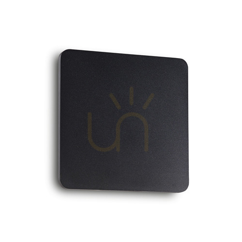 Verifica Aplică perete LED Ideallux Cover AP D20 Square negru aluminiu 20 cm 195773