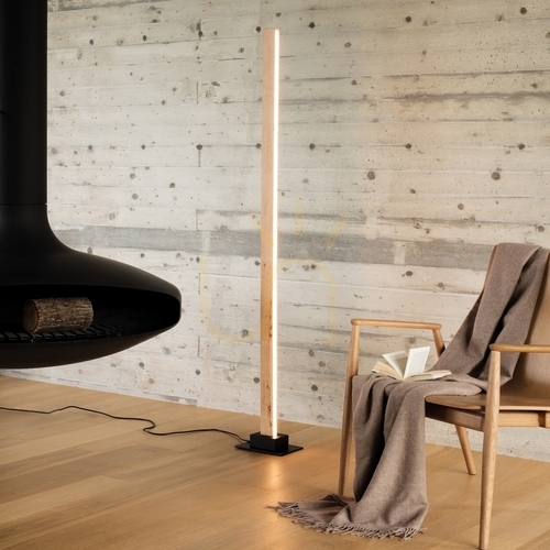 Verifica Lampadar Ideallux CRAFT PT 284484 din lemn și metal LED 26W negru 161 cm