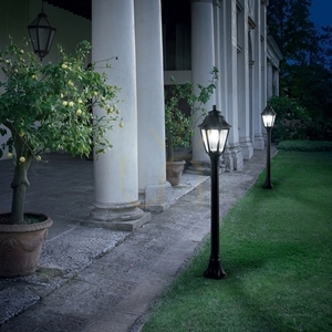 Lampă exterior Ideallux DAFNE PT1 BIANCO albă E27 110 cm 120454 small 1