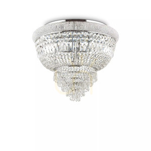 Plafon Ideal Lux Dubai PL6 alămă cristal 6xE14 Ø52 cm 201016 small 2