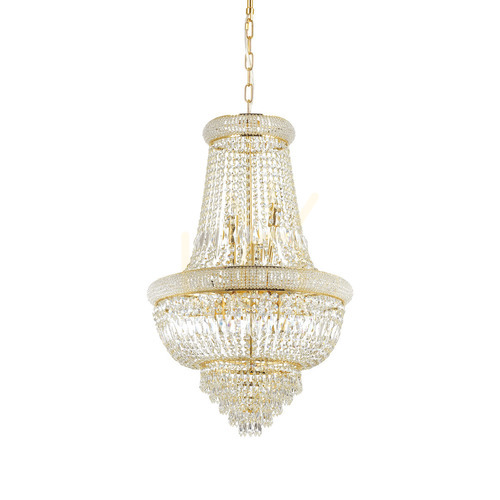 Verifica Lustră suspendată Ideallux Dubai SP10 alamă cristal 52 cm 207216