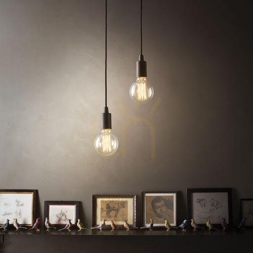 Verifica Lampă suspendată Ideallux Edison SP1 Nero neagră E27 113319