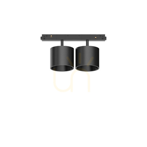 Verifica Spot pe șină dublu Ideallux EGO 20W 3000K negru aluminiu 316307