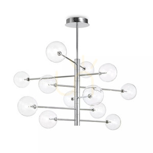 Lustră suspendată Ideallux Equinoxe SP12 crom sticlă 12xG4 D128 cm 200118 1 Lustră suspendată Ideallux Equinoxe SP12 crom sticlă 12xG4 D128 cm 200118 small 1